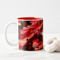 Red Autumn Leaves Nature Personalized