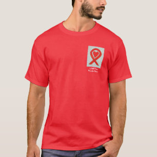 Red Awareness Ribbon Heart Custom T-Shirt