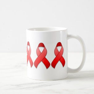 Red Awareness Ribbon Mug