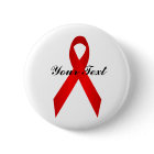 Red Awareness Ribbon Pinback Buttons