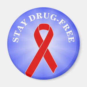 Red Awareness Ribbon + your message Magnet