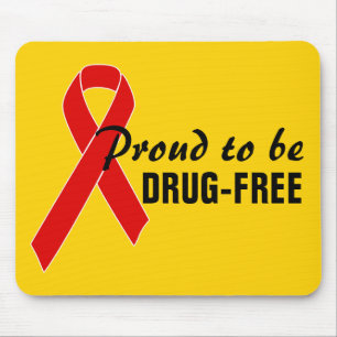Red Awareness Ribbon + your message Mouse Pad