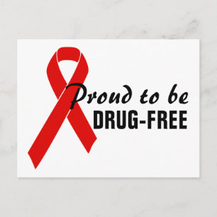 Red Awareness Ribbon + your message Postcard