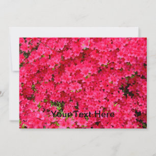Red Azalea Flower Patch Invitation