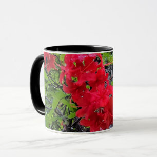 Red Azalea Flowers Mug