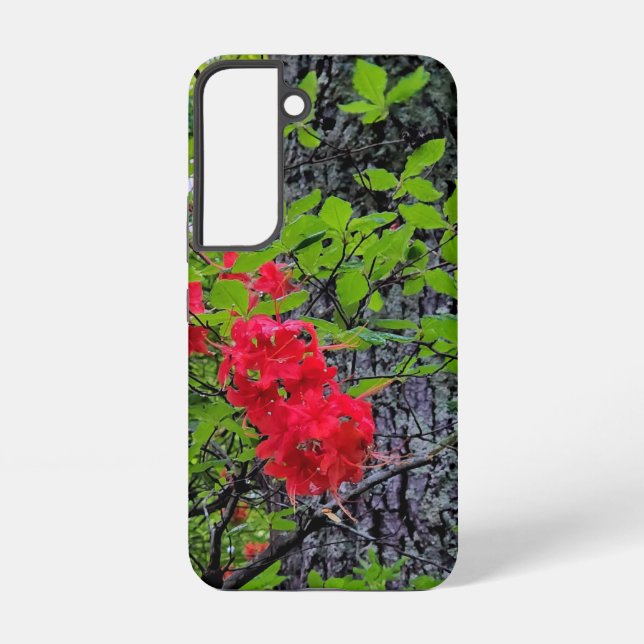 Red Azalea Flowers Samsung Galaxy S22 Case (Back)