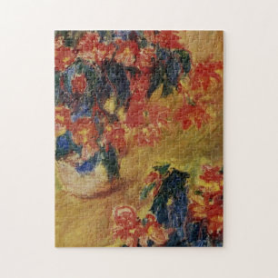 Red Azaleas in a Pot Monet Fine Art Jigsaw Puzzle