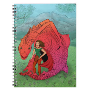 Red Baby Dragon Notebook