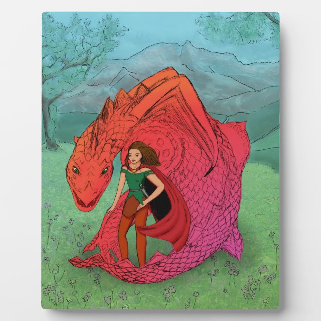 Red Baby Dragon Plaque (Front)