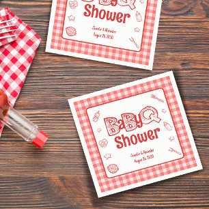 Red BaByQ Baby Shower BBQ Napkin