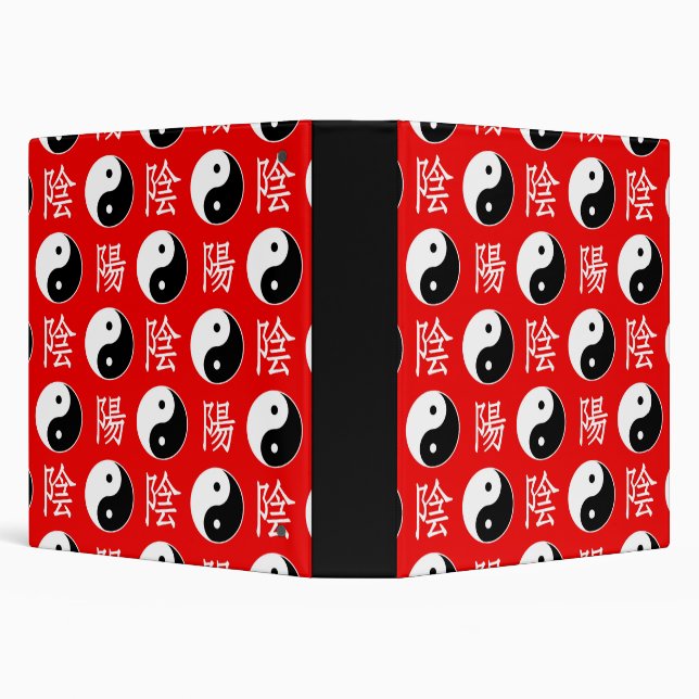 Red Background Chinese Yinyang Pattern Binder (Background)
