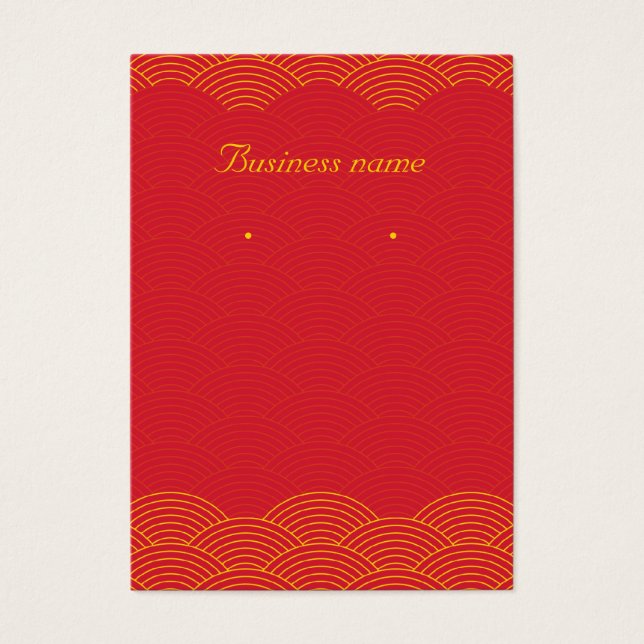 Red Background Earring Cards (Front)