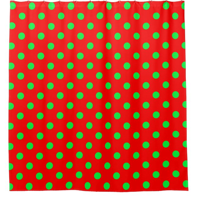 Red Background Green Polka Dots Design  (Front)