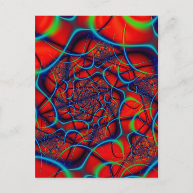 Red Background Postcard (Front)