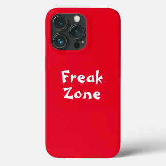 Red background white font iphone case