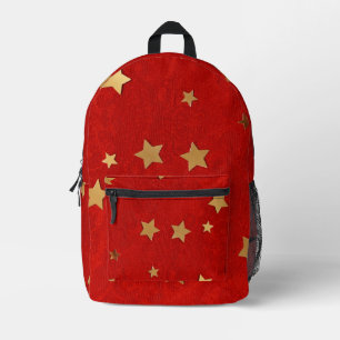 Red Backpack Gold Stars