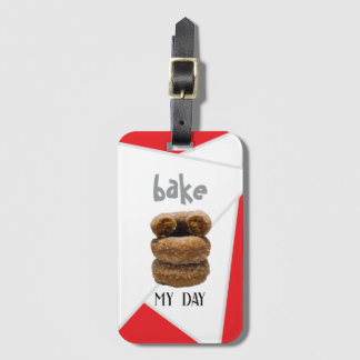 Red Bake My Day Luggage Tag