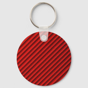 Red Ball With Black Lines Abstract Design Keychain