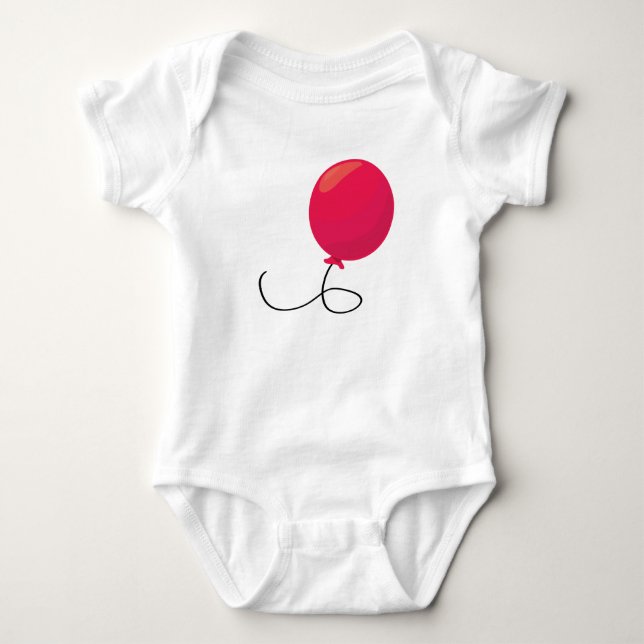 Red Balloon Baby Bodysuit (Front)