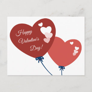 Red Balloon Happy Valentine's Day Voucher Card