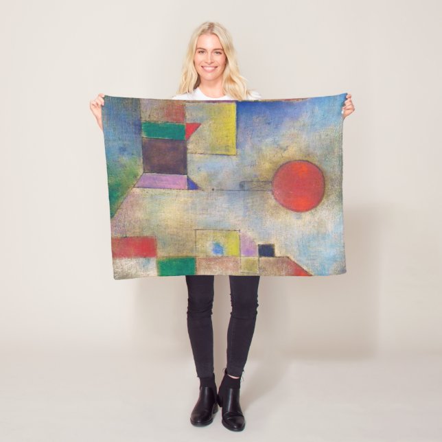 Red Balloon, Klee Fleece Blanket (In Situ)