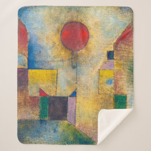 Red Balloon Paul Klee Sherpa Blanket