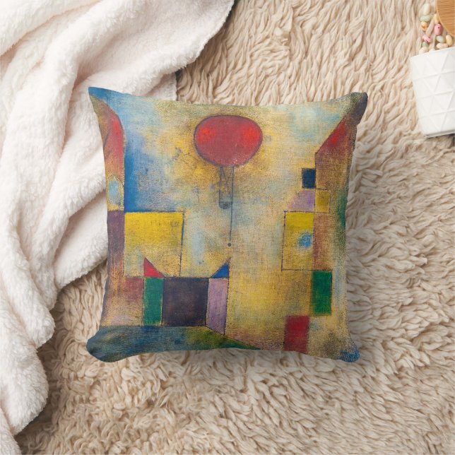 Red Balloon | Paul Klee | Throw Pillow (Blanket)
