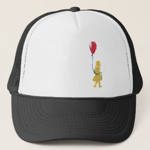 red balloon. trucker hat