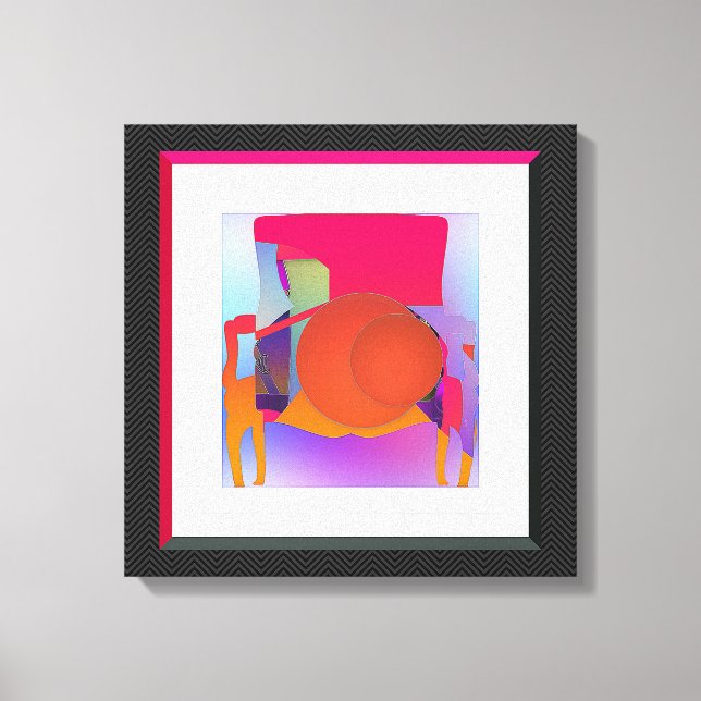 Red Balls Armchair Canvas Print (Front)