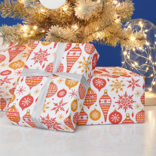 Red balls Christmas theme pattern  Wrapping Paper