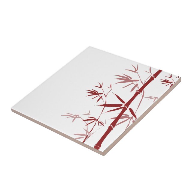 Red Bamboo Tiles and Trivets (Side)