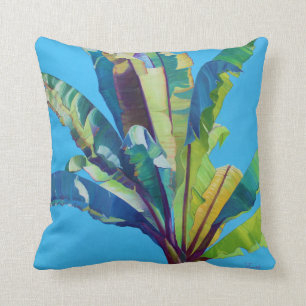 Red Banana Tree Pillow by Bruce Tunis