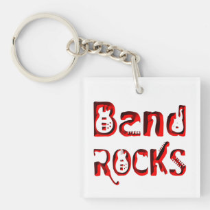 Red Band Rocks in Red Keychain