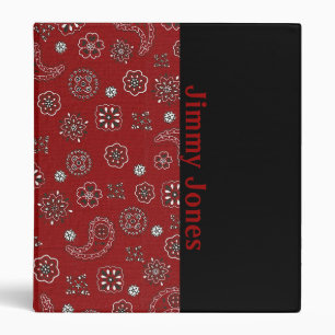 Red Bandana Binder