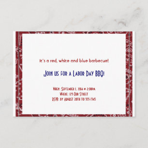 Red Bandana Frame Labour Day Invitation