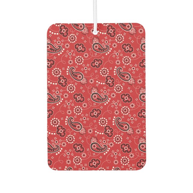 Red Bandana Heart Car Gift Fun Air Freshener (Front)