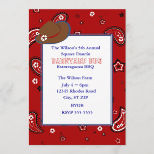 Red Bandana Invitation