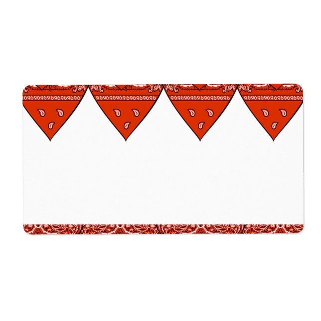 Red Bandana Labels (Front)