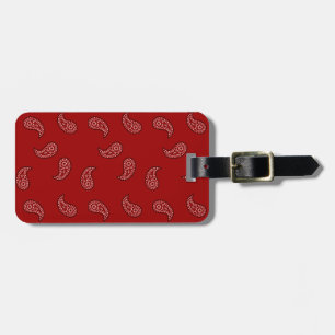 Red Bandana Luggage Tag