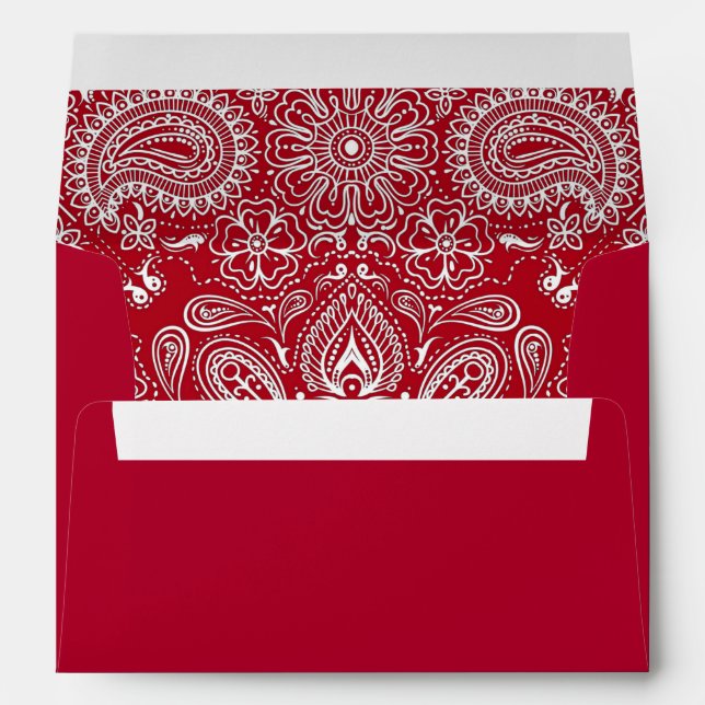 Red Bandana Personalize Envelope (Back (Bottom))