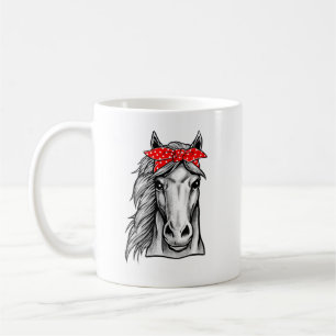 Red Bandana Polka Dot Horse - Let Them Know You Lo Coffee Mug