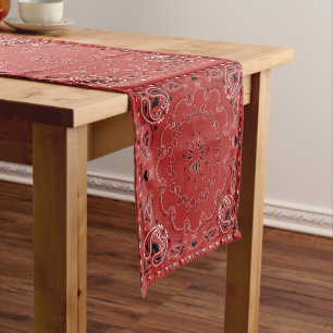 Red Bandana Short Table Runner