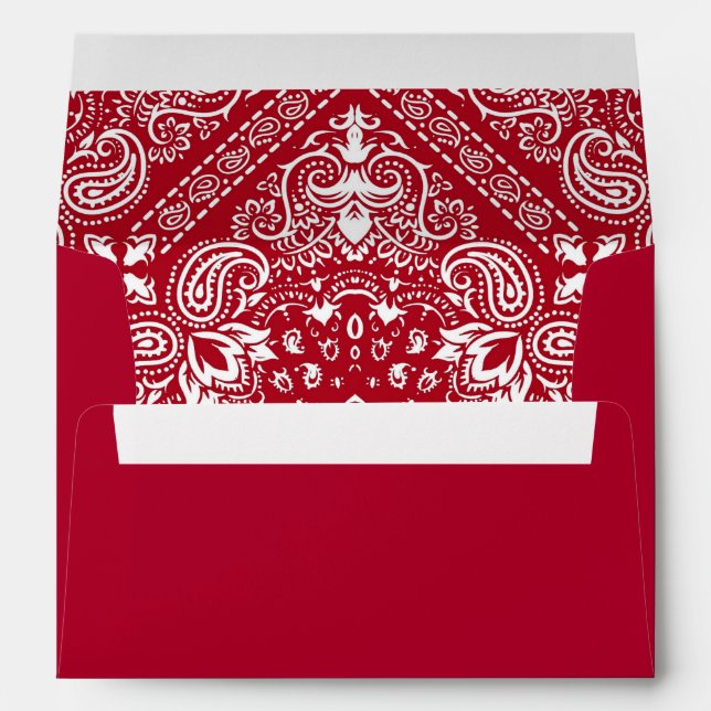 Red Bandana Two Personalize Envelope (Back (Bottom))