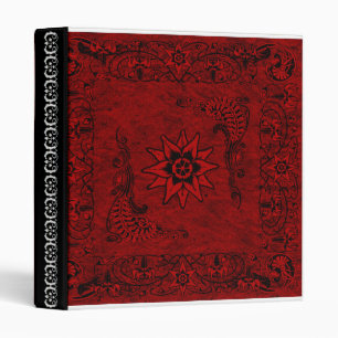 Red Bandana Vintage Western style Binder