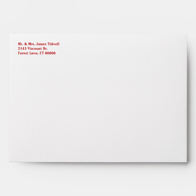 Red Bandana Western Invitation Envelope (Front)