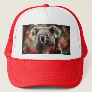 Red Banksia Tree With A Koala Bear, Trucker Hat