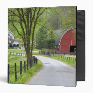 Red barn and farm house near Berlin, Ohio. Binder