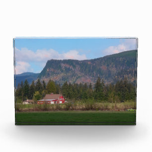 Red Barn and Mount Enumclaw Photo Block