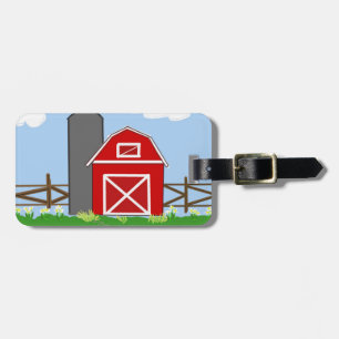 Red Barn and Silo Luggage Tag
