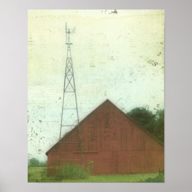 Red Barn Art Poster (Front)